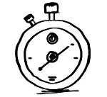 Drawing of a stopwatch